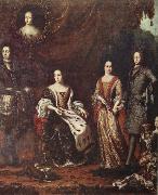 unknow artist The Caroline envaldet Fellow XI and his family pa 1690- digits Sweden oil painting artist